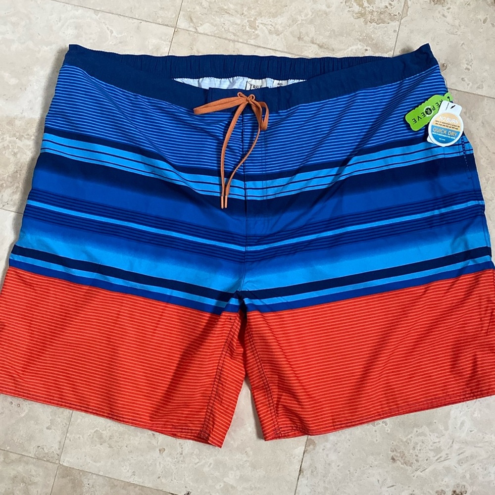 True Nation DXL Swim Trunks Shorts 5XL Striped UVA/UVB Protection